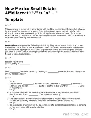 Attorney-Approved New Mexico Small Estate Affidavit Document