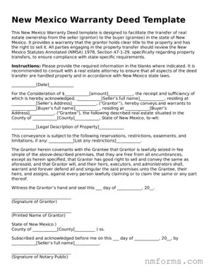 Attorney-Approved New Mexico Deed Document