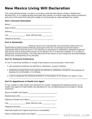 Attorney-Approved New Mexico Living Will Document